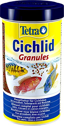 Tetra Cichlid Granules - Hauptfutter Mix für mittelgroße Cichliden, 2 verschiedene Granulate, 500...